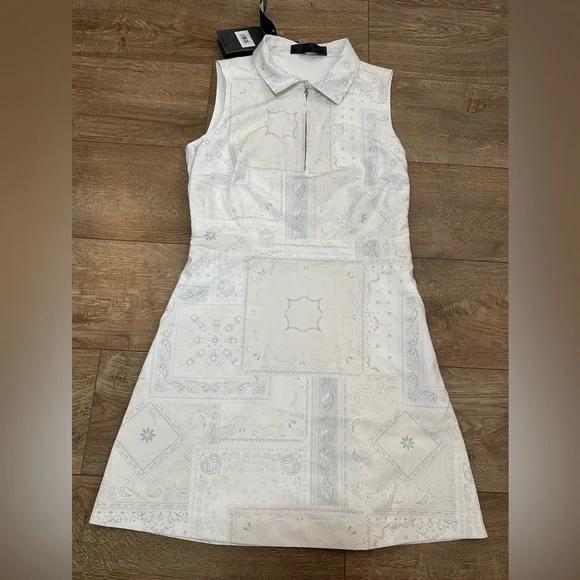 G/FORE Bandana Maverick Sleeveless Dress White Size 6 NWT - Picture 3 of 13